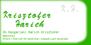 krisztofer harich business card